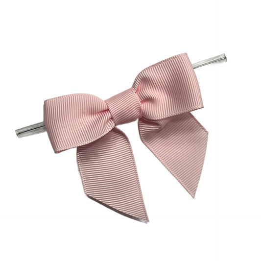 Pearl Pink Pre-Tied Bow w/Wire