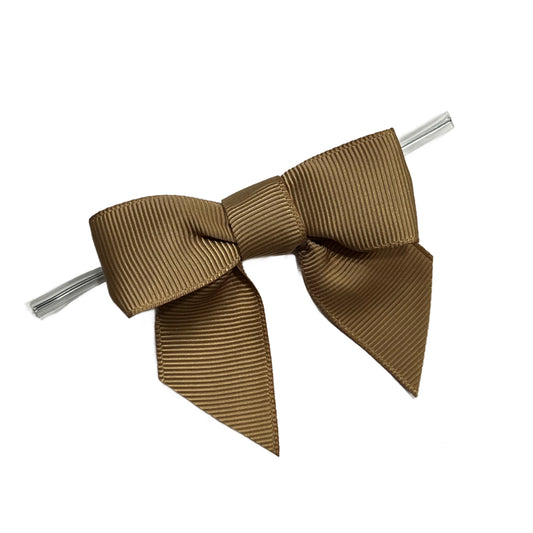 Latte Pre-Tied Bow w/Wire