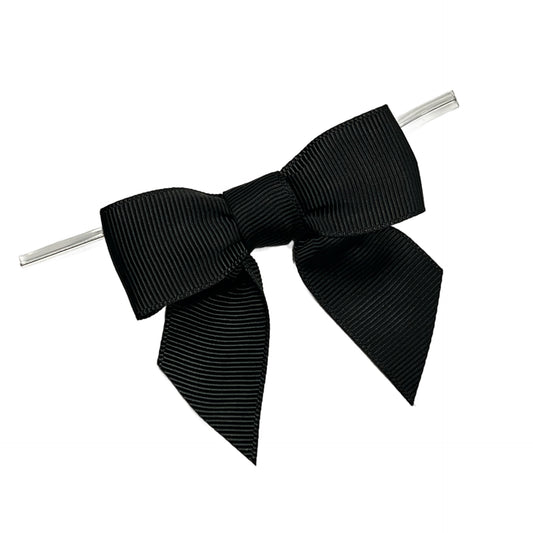 Black Pre-Tied Bow w/Wire