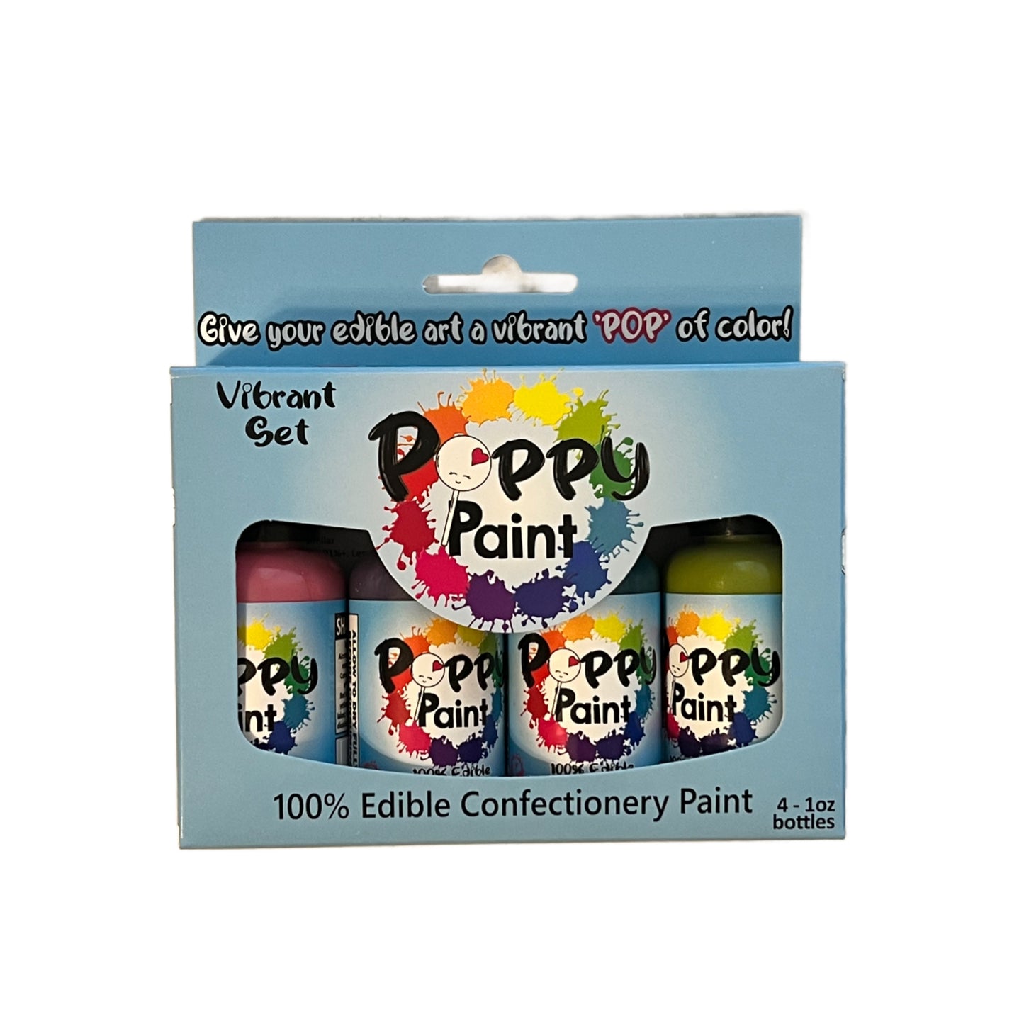 4 Piece Vibrant Poppy Paint Set