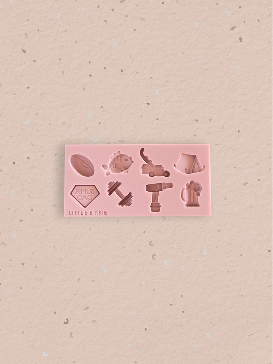 Father's Day #2 Assorted Silicone Mould by Little Bikkie