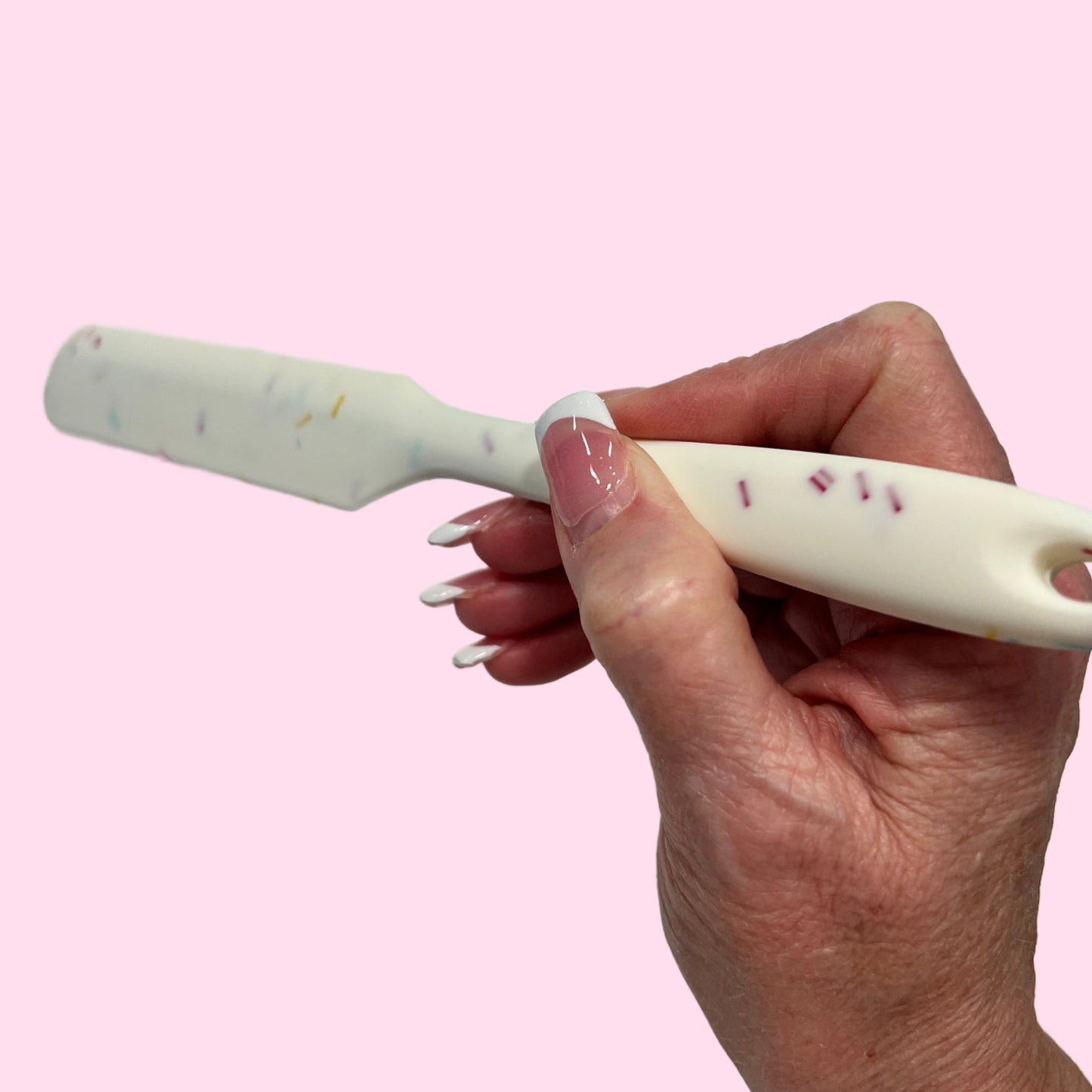 Silicone Confetti Sprinkle Long Handle Spatula