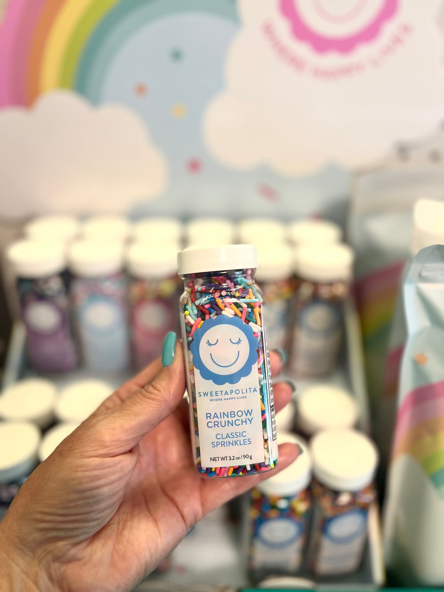 Rainbow Crunchy Sprinkles 3.2oz Bottle by Sweetapolita