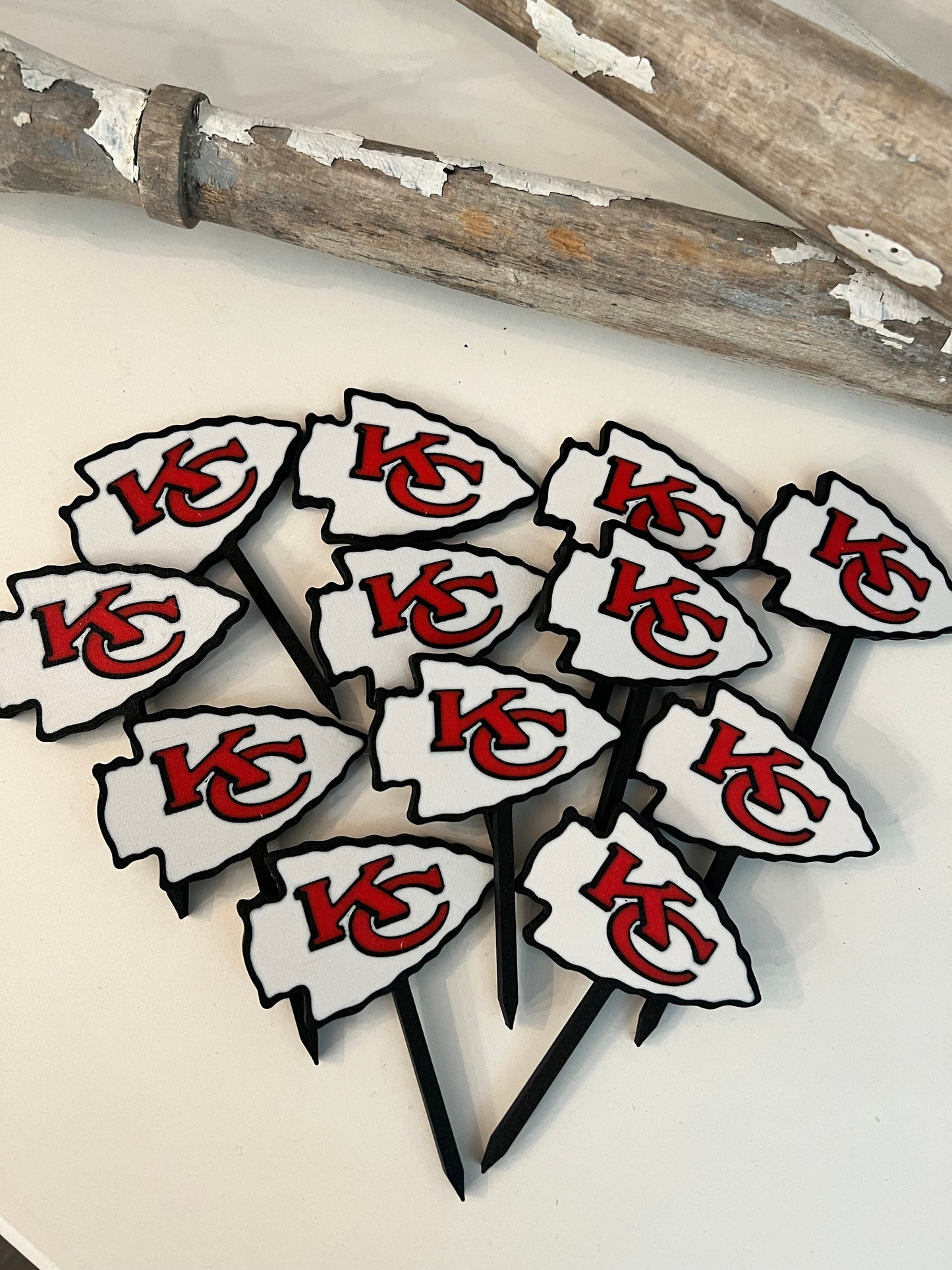KC Football Cupcake Toppers | Set of 12