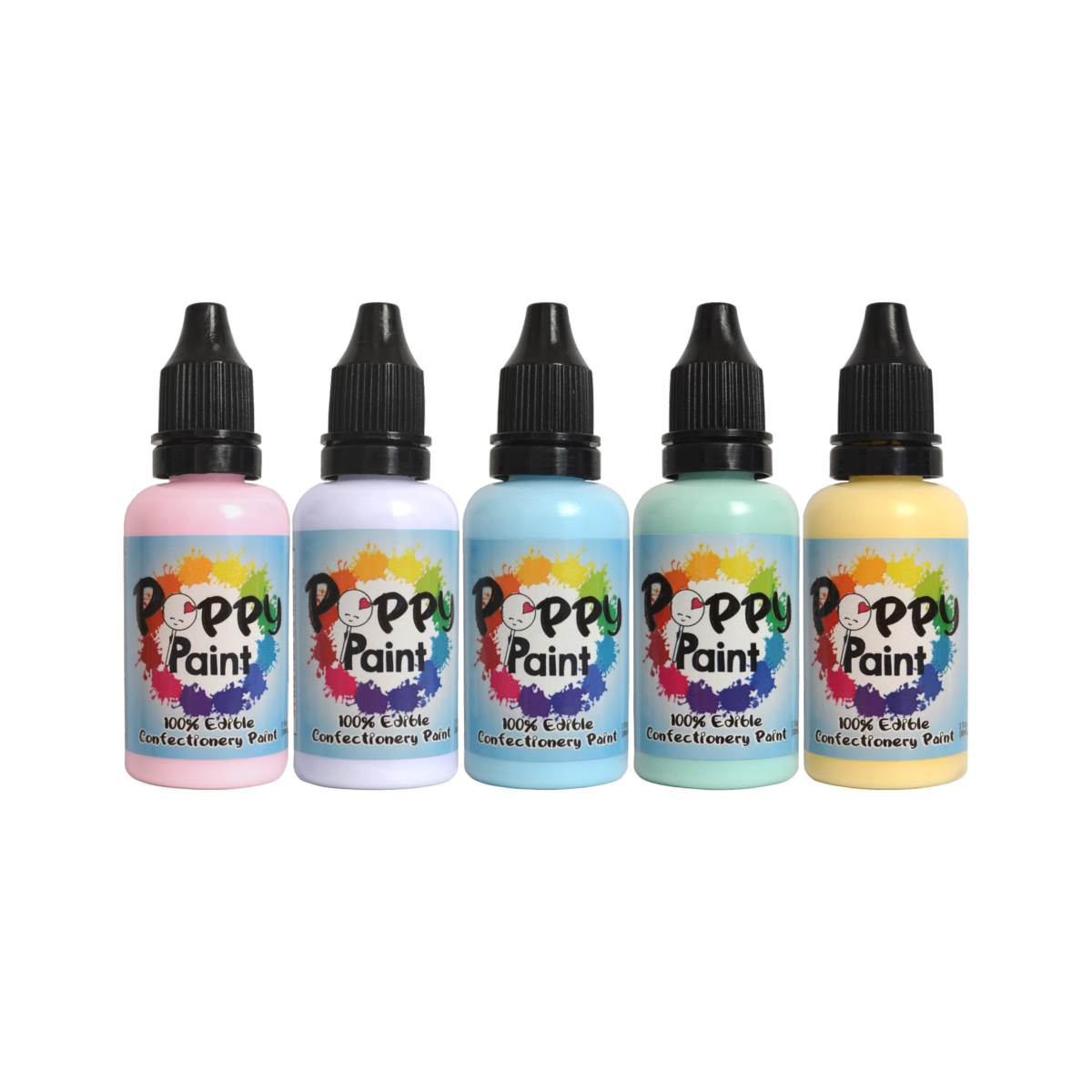 5 Piece Pastel Poppy Paint Set