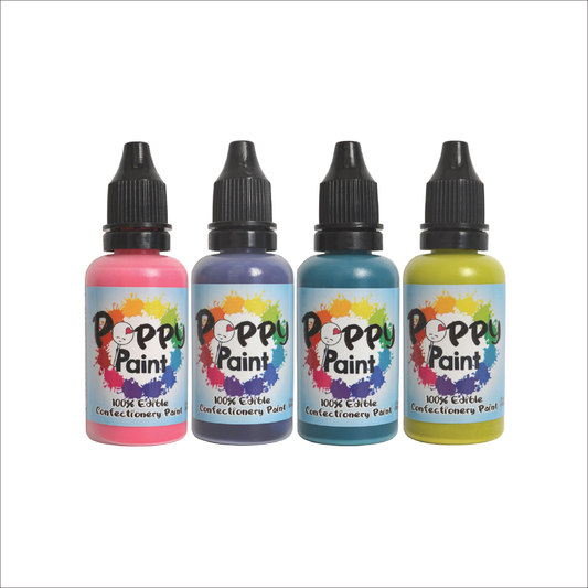 4 Piece Vibrant Poppy Paint Set