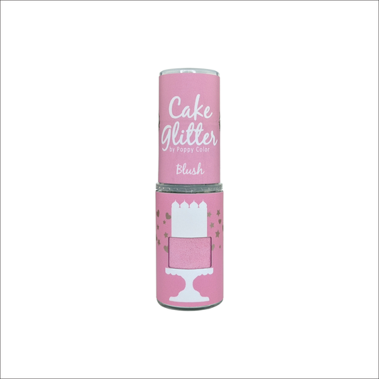 Poppy Color Blush Cake Glitter