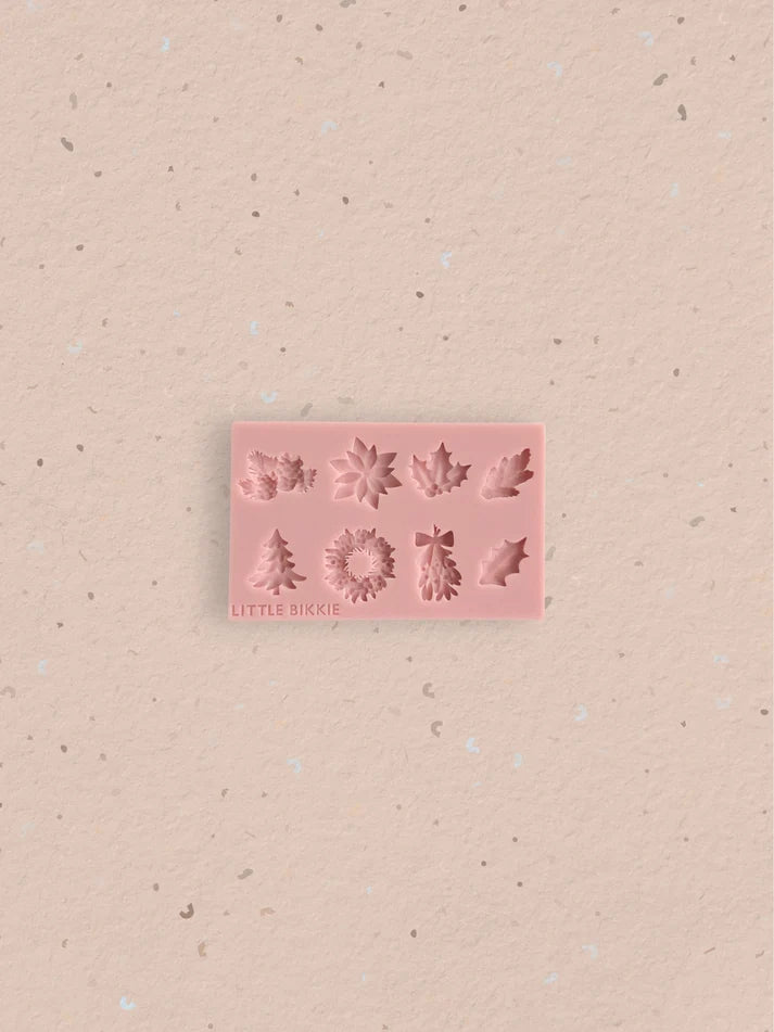 Christmas Foliage Silicone Mould by Little Bikkie