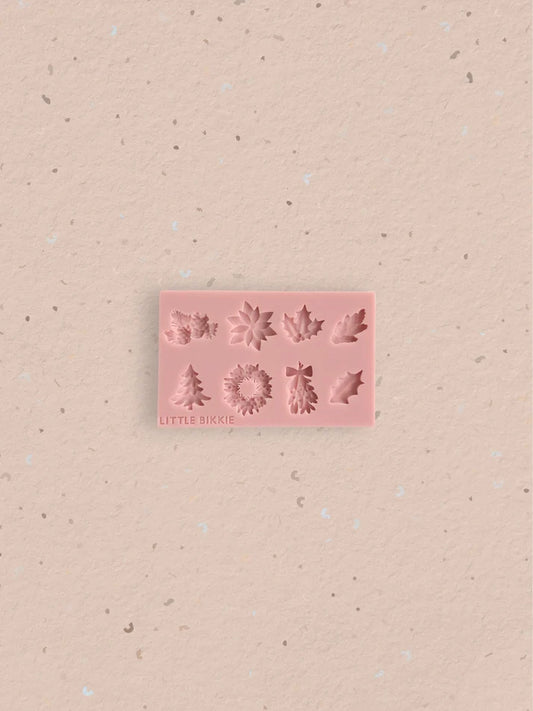 Christmas Foliage Silicone Mould by Little Bikkie