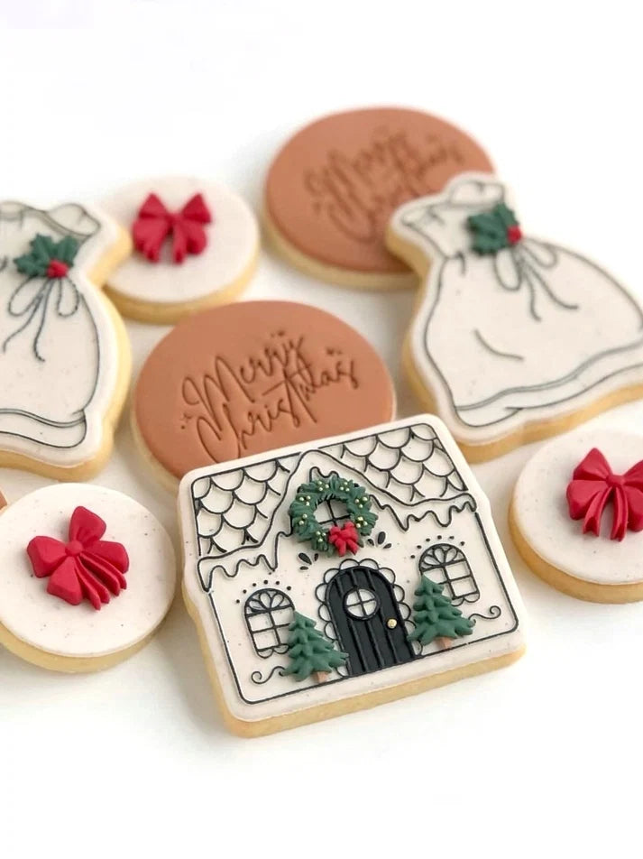 Christmas Foliage Silicone Mould by Little Bikkie