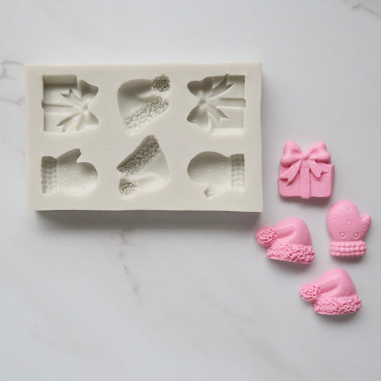 CHRISTMAS DECOR MOLD (SANTA HAT, PRESENT, MITTEN)