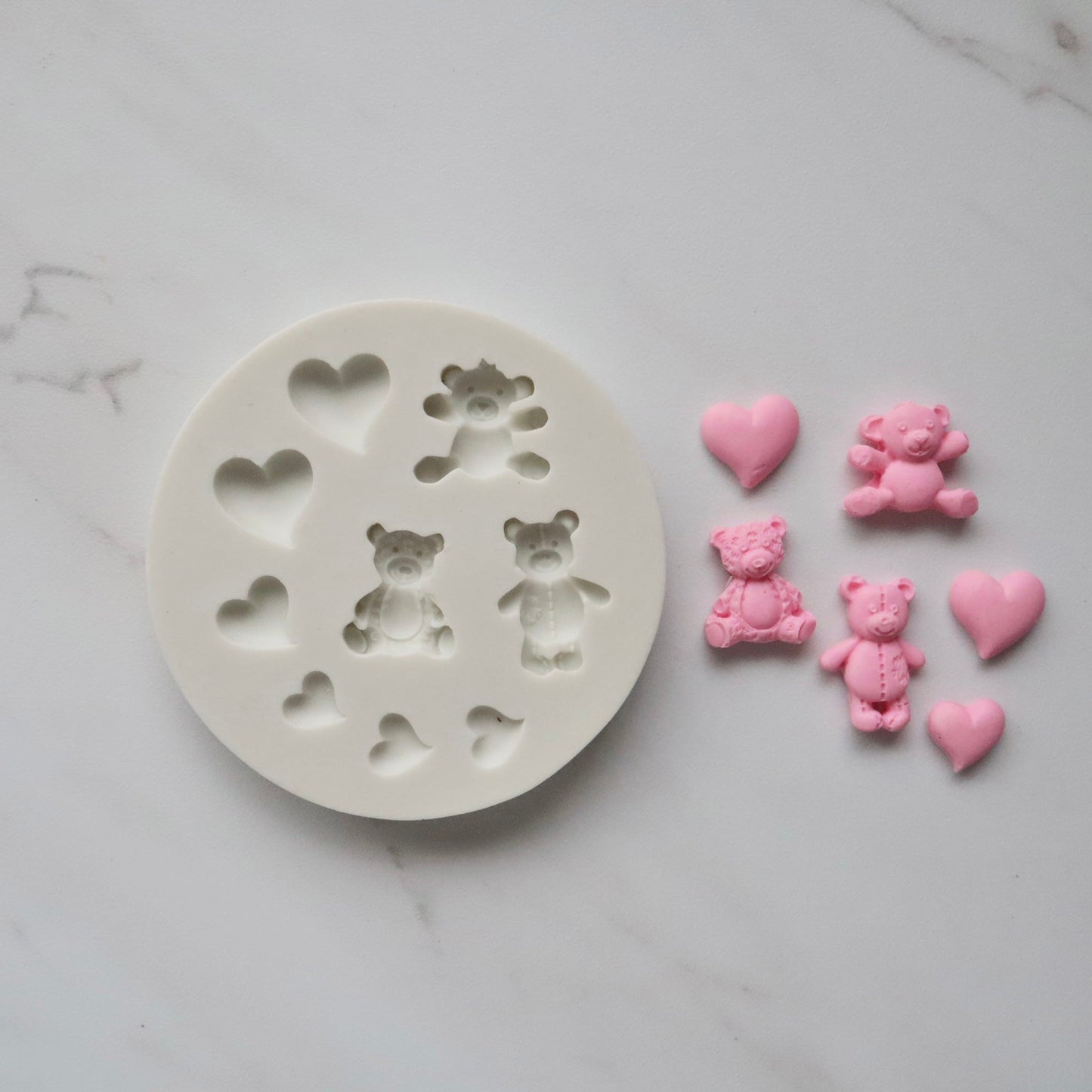 HEART AND TEDDY BEAR MOLD