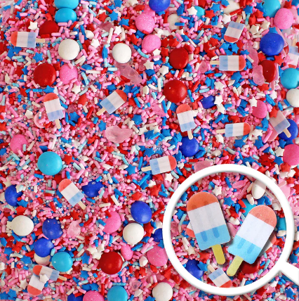 Sprinkle Pop Pink Patriotic Sprinkle Mix 4oz Bottle
