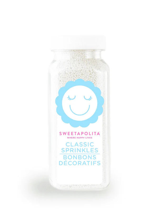 White Mini Nonpareils 3.9oz Bottle by Sweetapolita