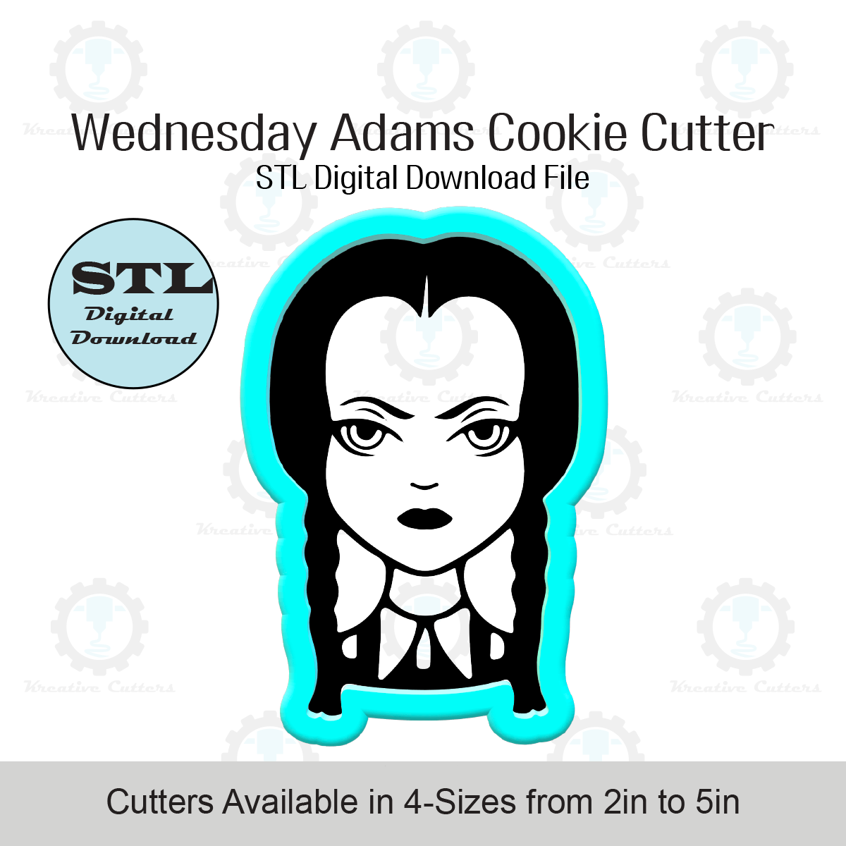 Wednesday Adams Cookie Cutter | STL File