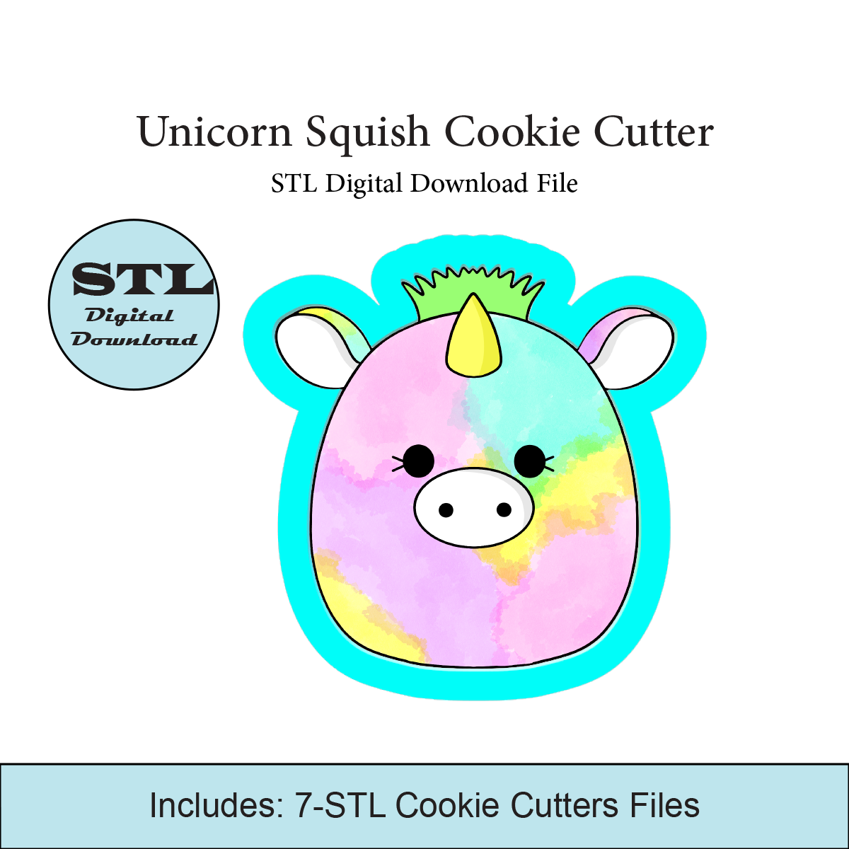 Unicorn Squish Cookie Cutter | STL File