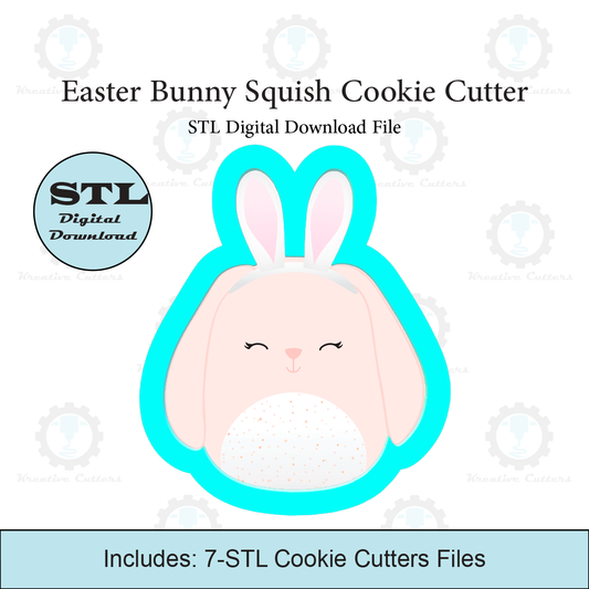 Easter Bunny Squish Cookie Cutter | STL File