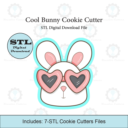 Cool Bunny Cookie Cutter | STL File