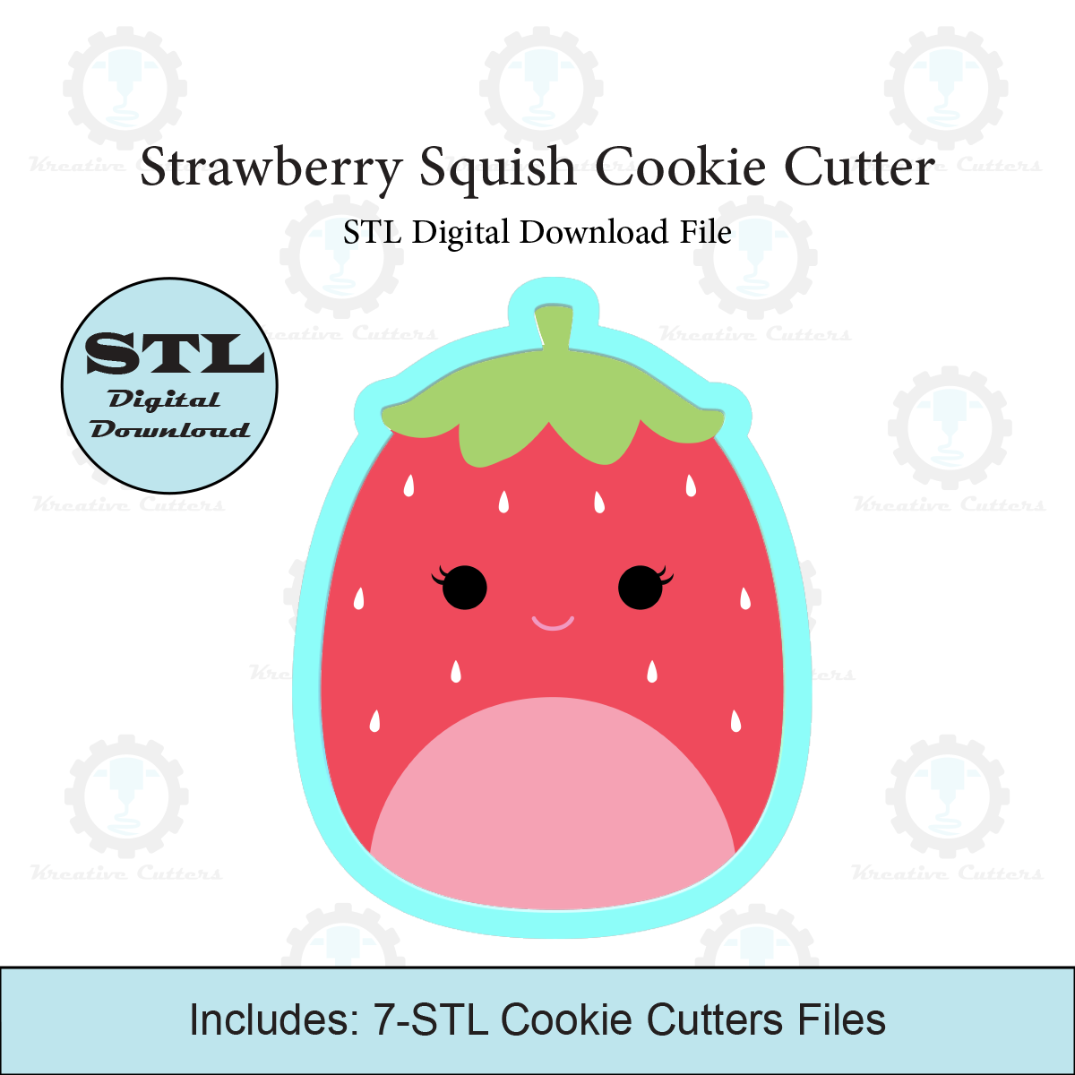 Strawberry Squish Cookie Cutter | STL File