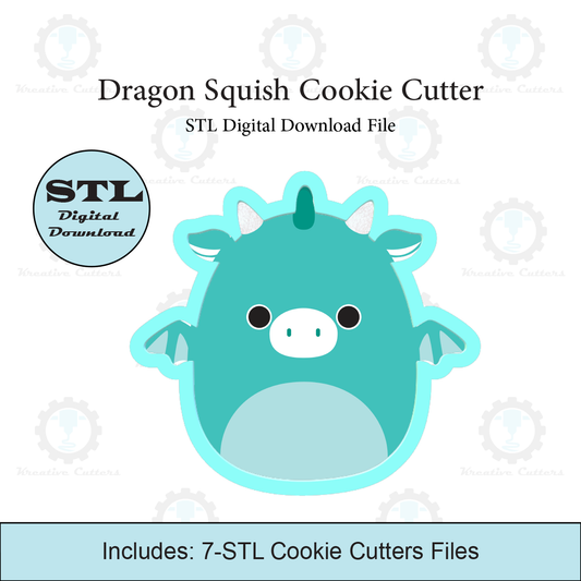 Dragon Squish Cookie Cutter | STL File