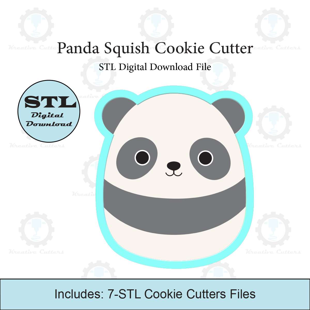 Panda Squish Cookie Cutter | STL File