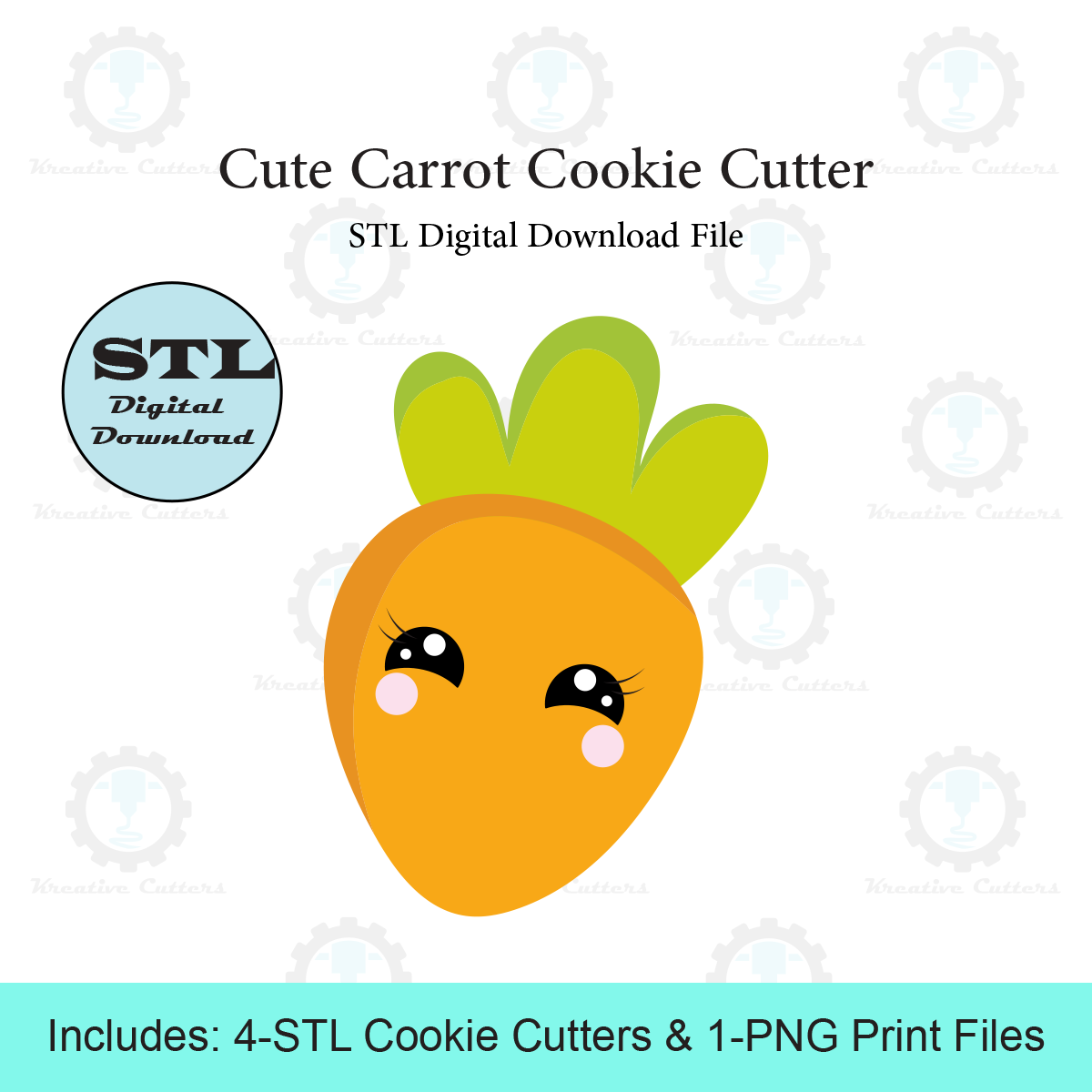 Cute Carrot Cookie Cutter | STL File