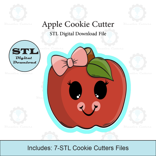 Girl Apple Cookie Cutter | STL File