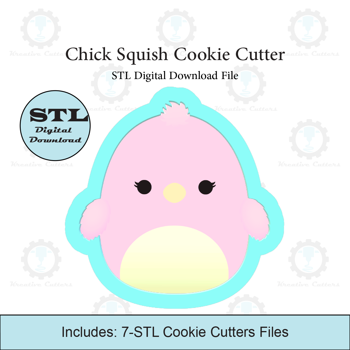Chick Squish Cookie Cutter | STL File