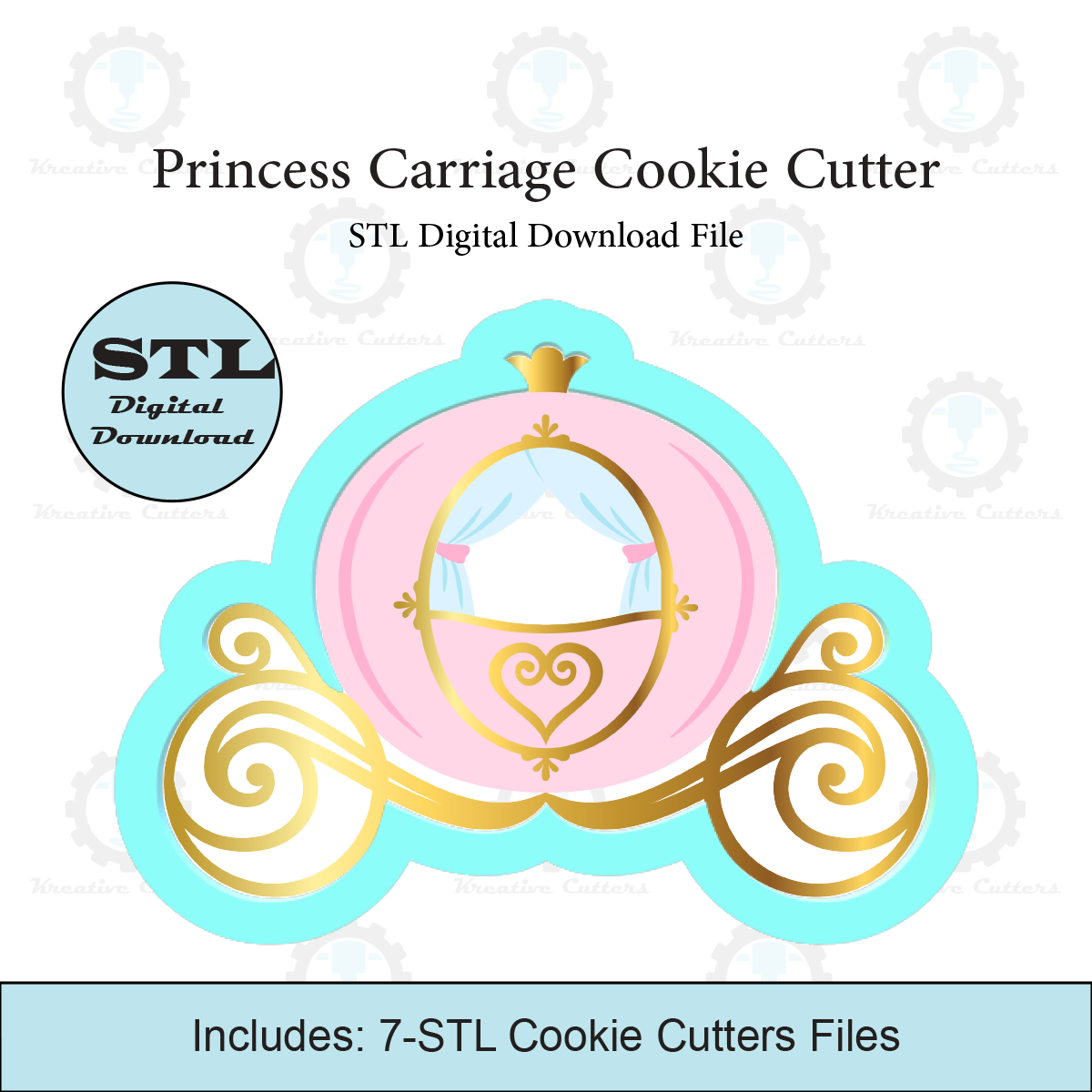Princess Carriage Cookie Cutter | STL File