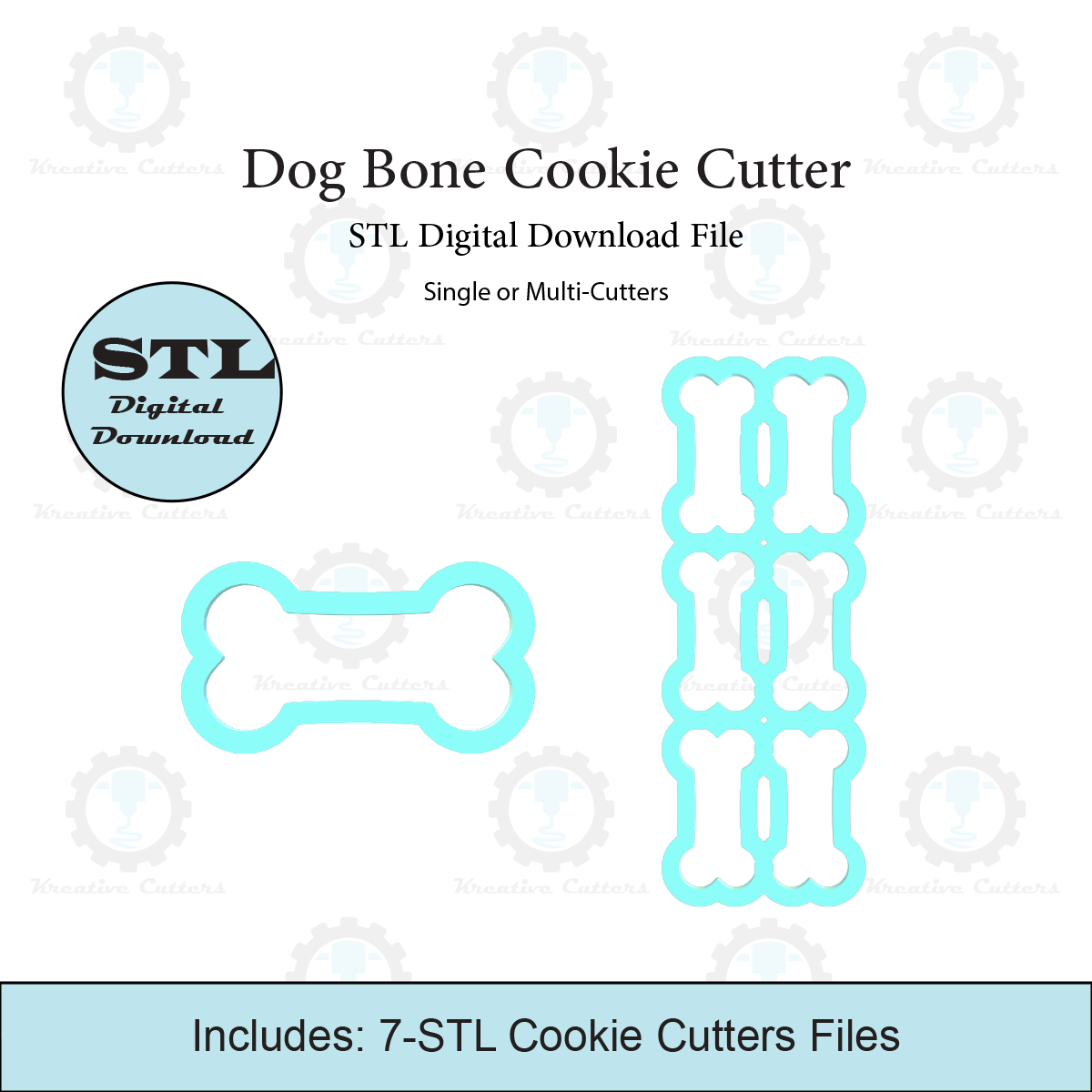 Dog Bone Cookie Cutter | Multi Cutter | STL File