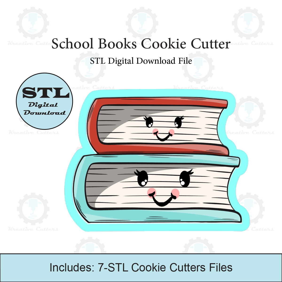 School Books Cookie Cutter | STL File