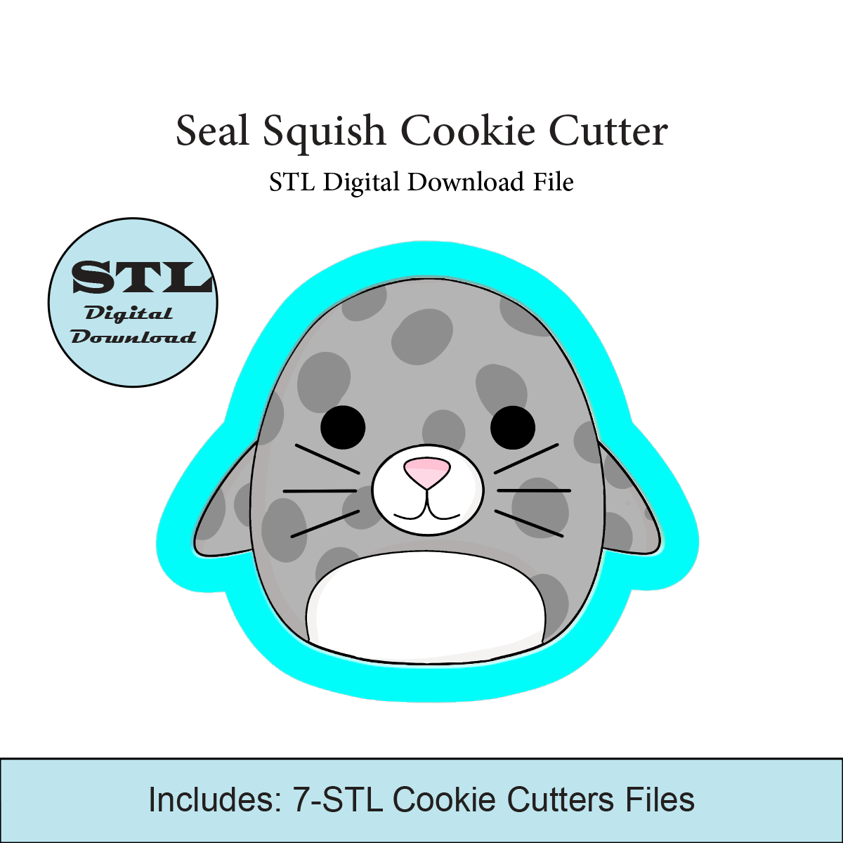 Seal Squish Cookie Cutter | STL File
