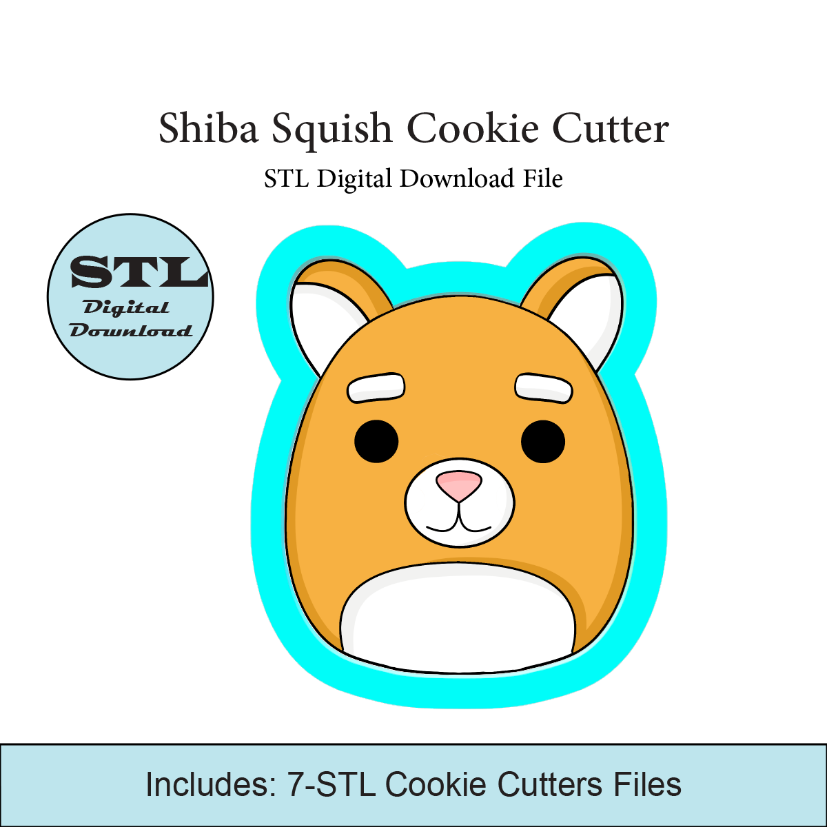 Shiba Squish Cookie Cutter | STL File