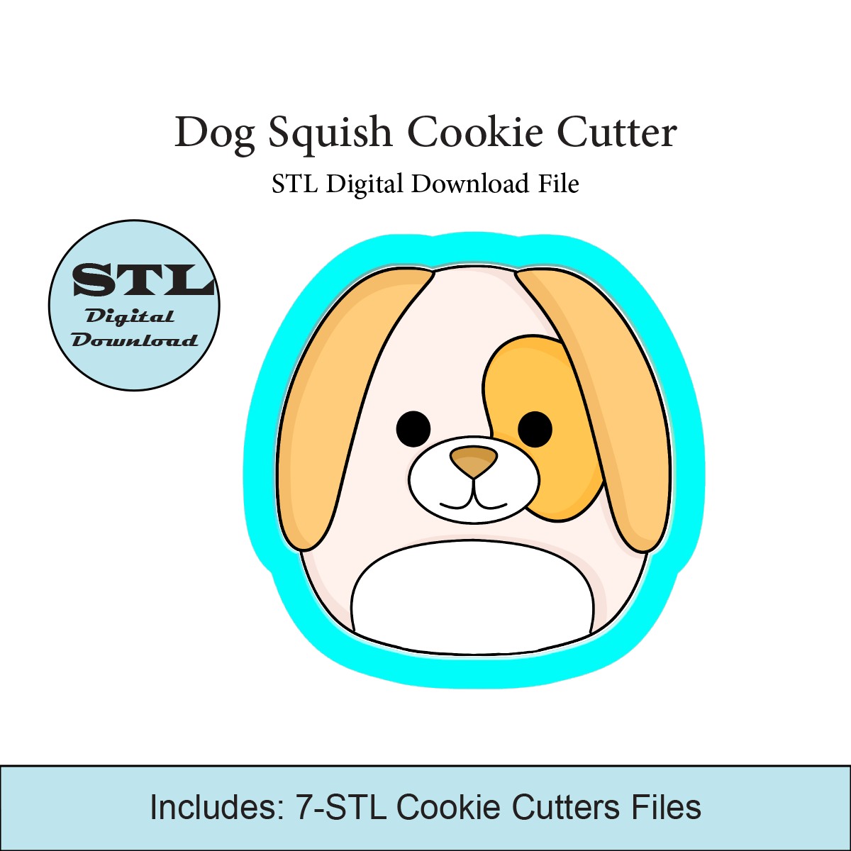 Dog Squish Cookie Cutter | STL File