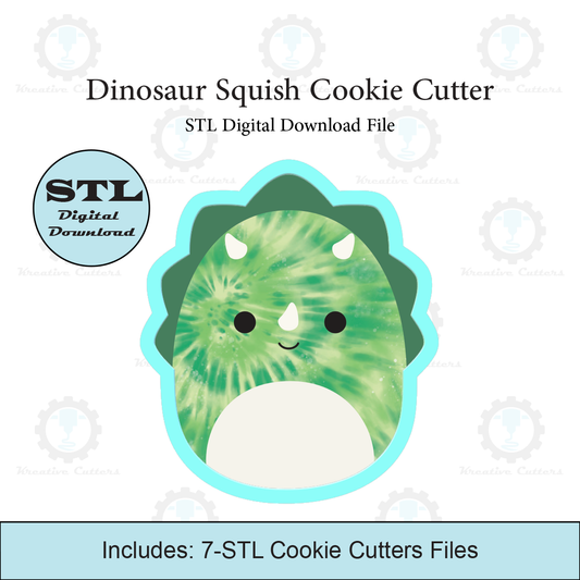Dinosaur Squish Cookie Cutter | STL File