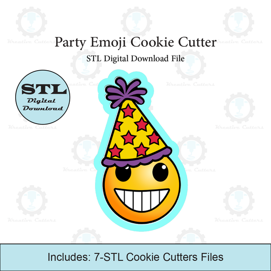 Party Emoji Cookie Cutter | STL File