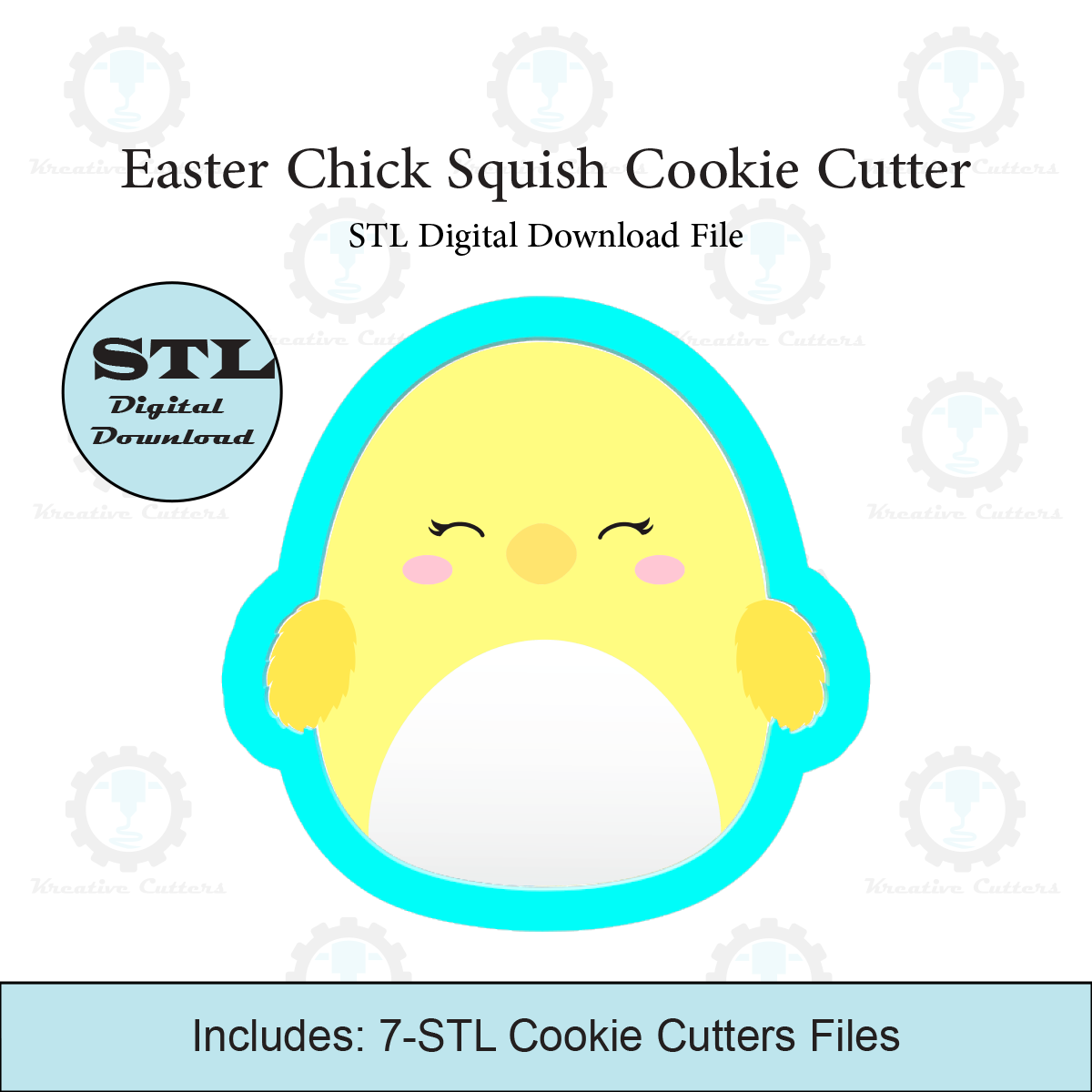 Easter Chick Squish Cookie Cutter | STL File