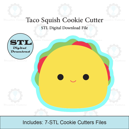 Taco Squish Cookie Cutter | STL File
