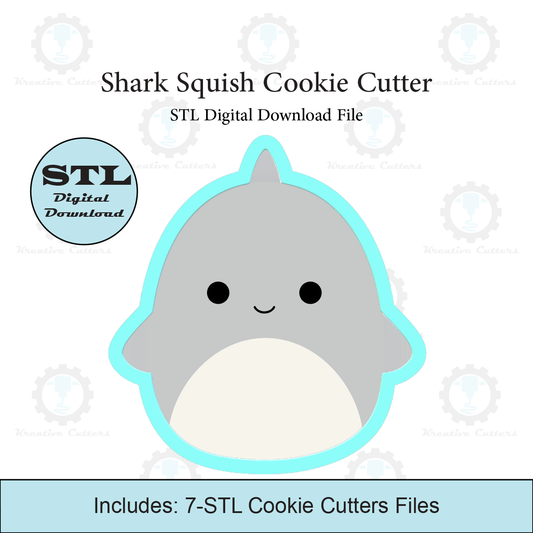 Shark Squish Cookie Cutter | STL File
