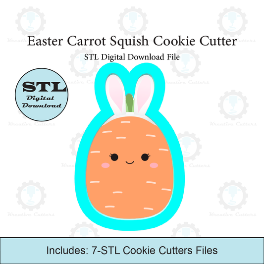 Easter Carrot Squish Cookie Cutter | STL File
