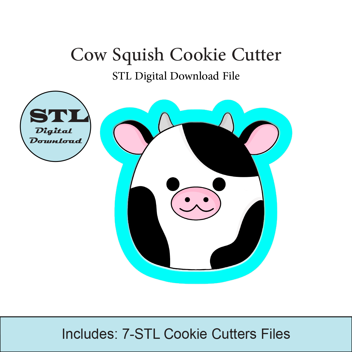 Cow Squish Cookie Cutter | STL File