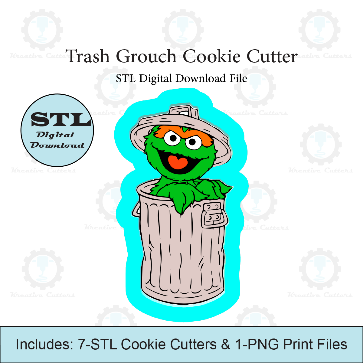 Trash Grouch Cookie Cutter | STL File