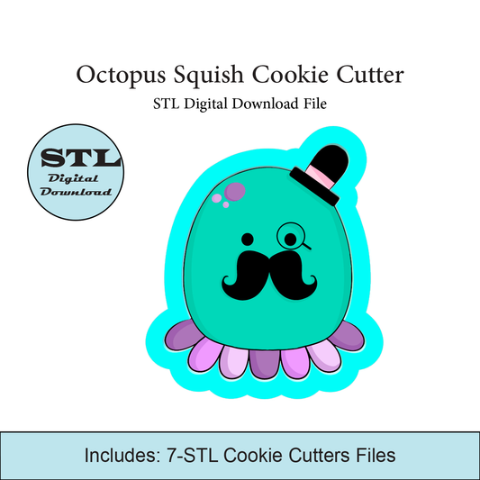 Octopus Squish Cookie Cutter | STL File
