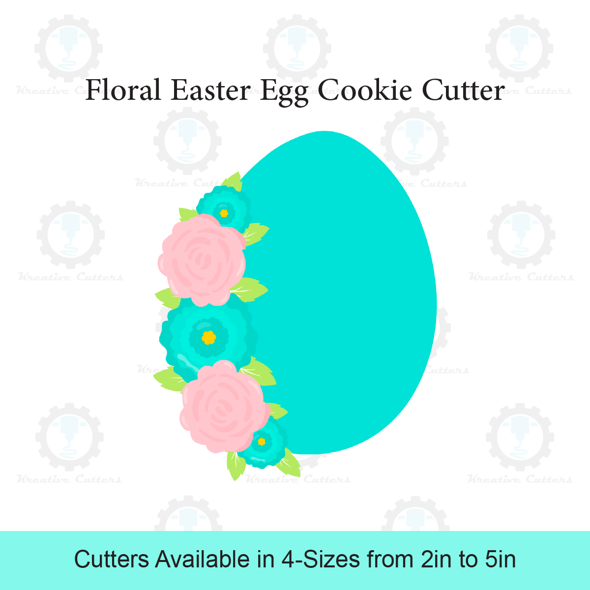 Floral Easter Egg Cookie Cutter