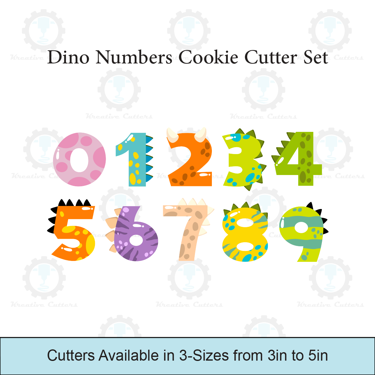 Dino Numbers Cookie Cutter Set