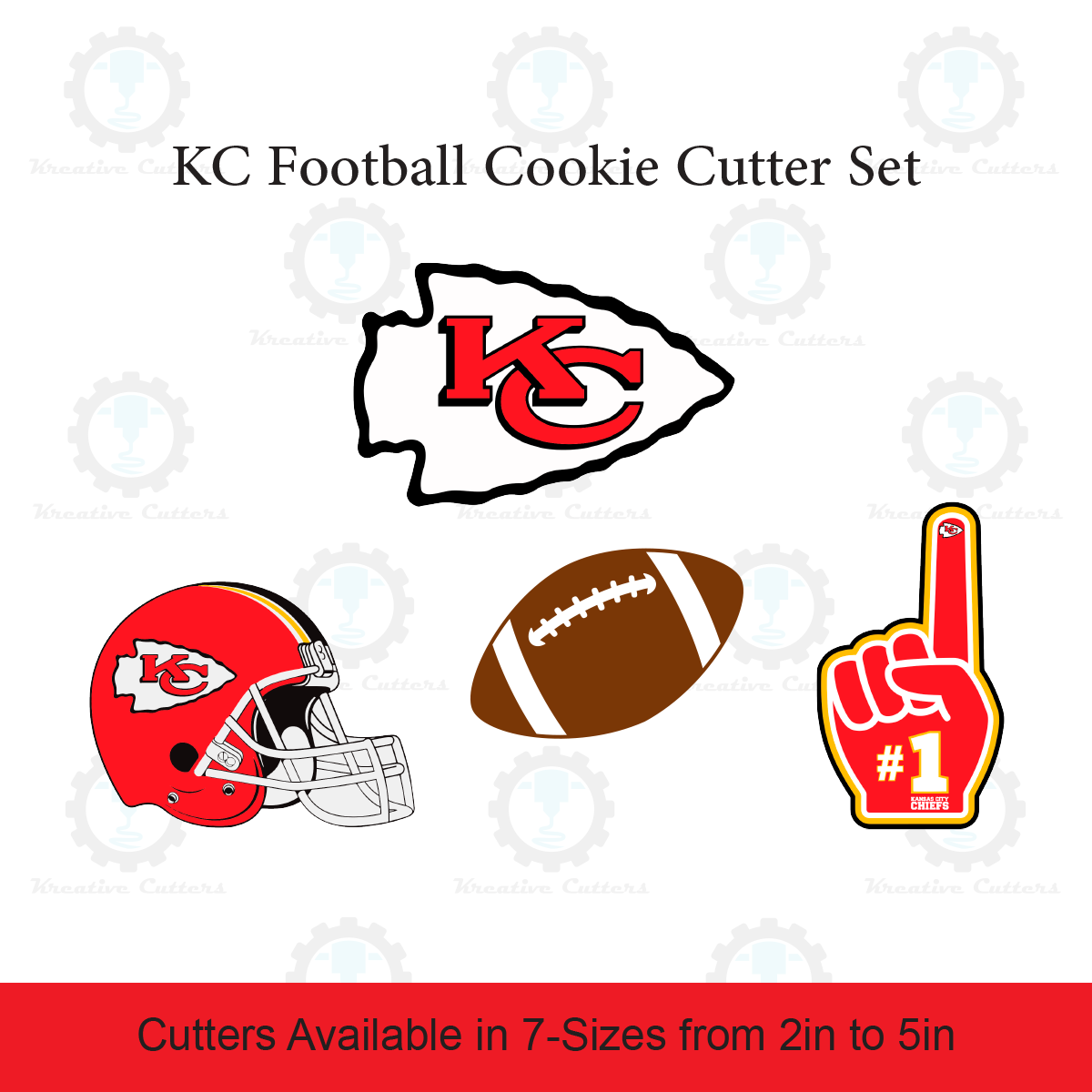 Kansas City Football Cookie Cutter