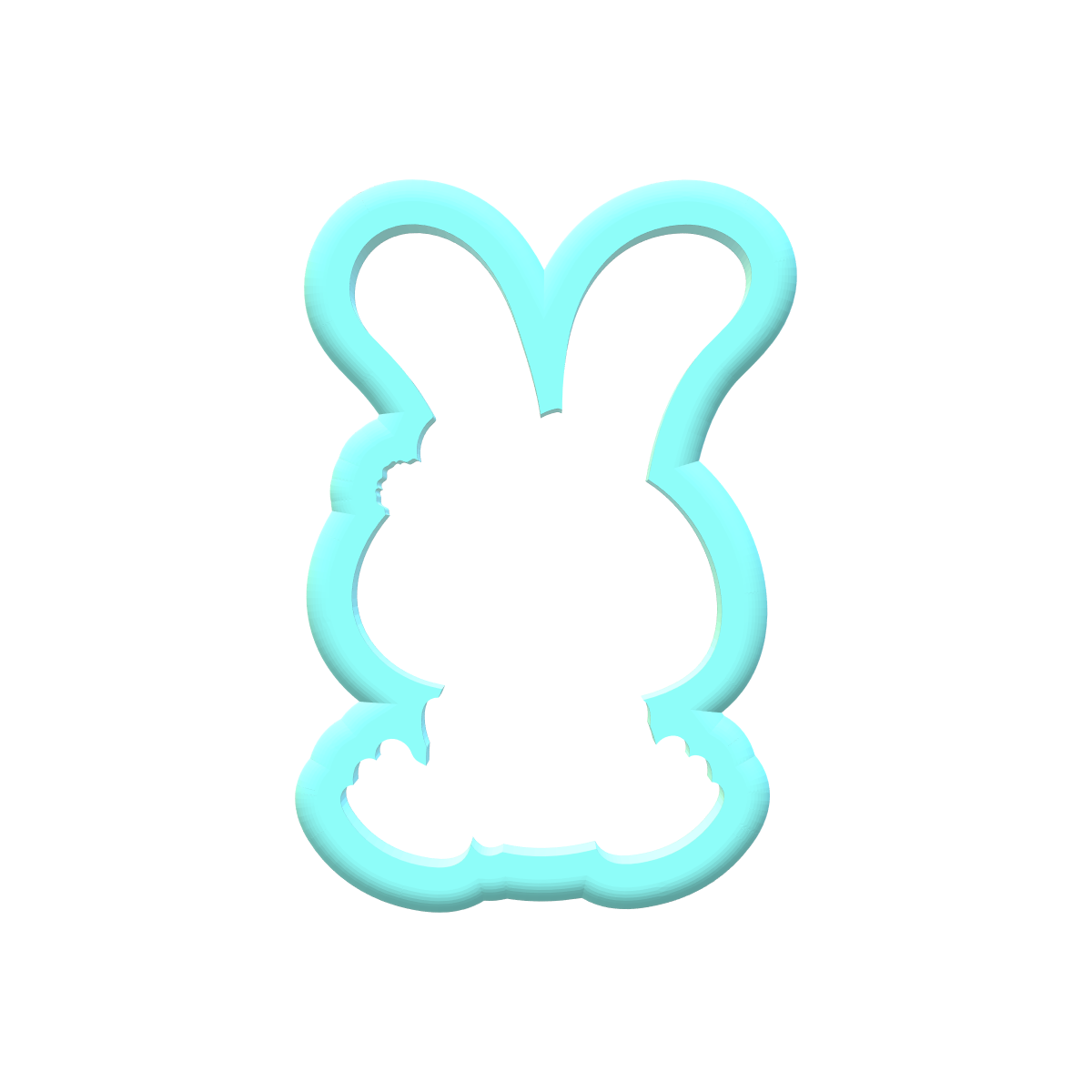 Floral Easter Rabbit Cookie Cutter
