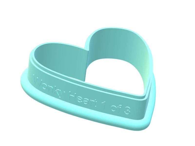 Wonky Heart Cookie Cutter Set | STL File