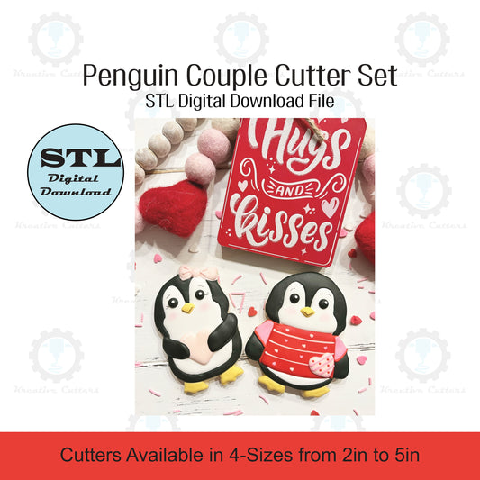 Penguin Couple Cookie Cutter | STL File