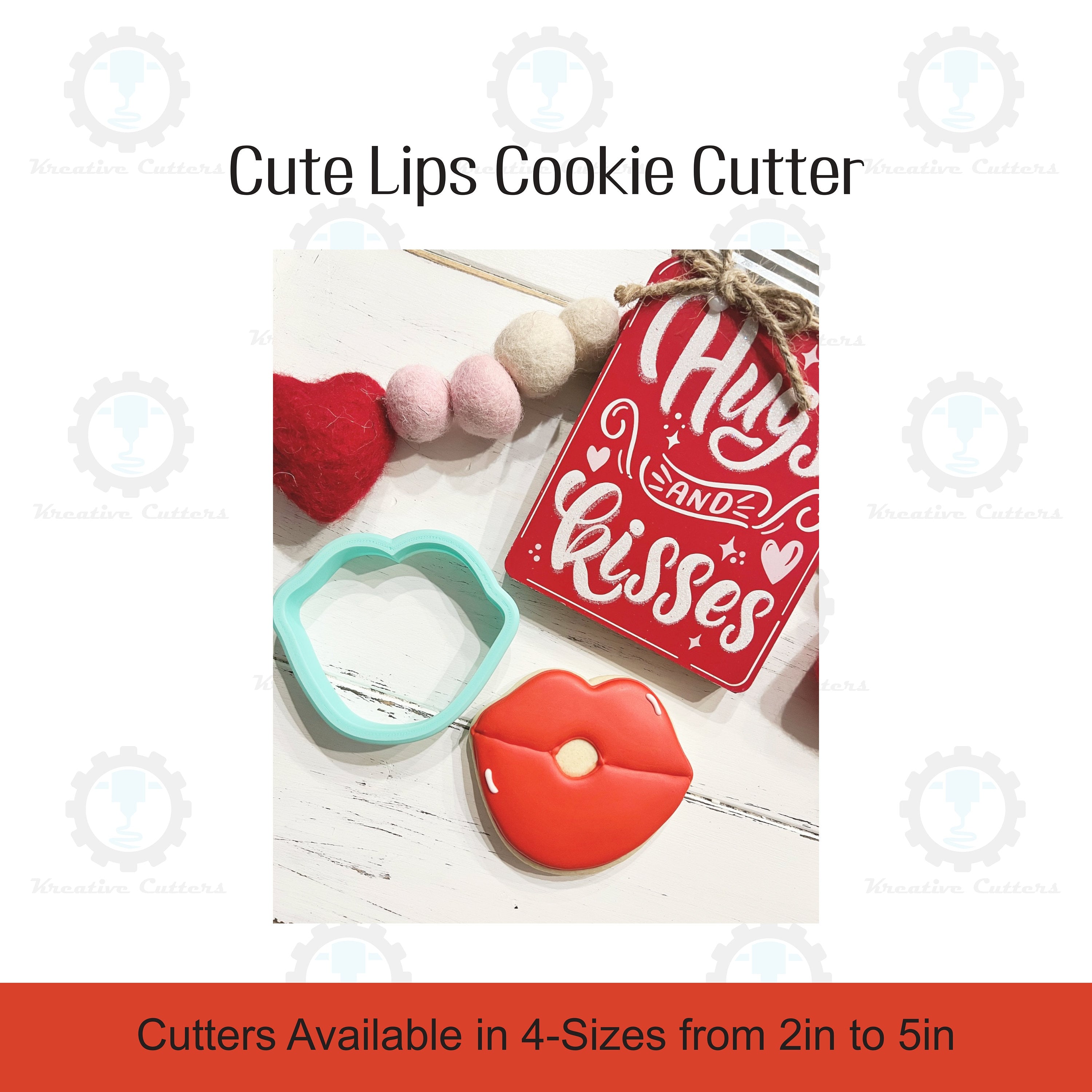 Lips Cutter Cute Lips Cookie Cutter | Kreative Cutters – Kreative Cutters INC